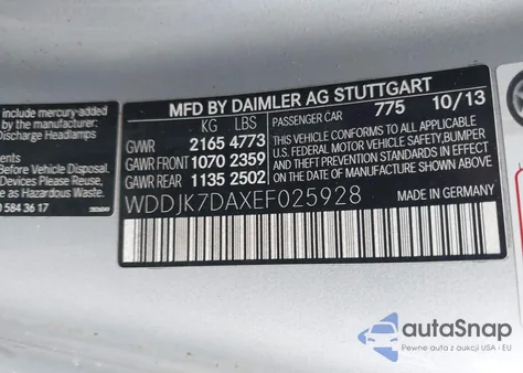 2014 Mercedes-Benz Sl 550 z USA, uszkodzony, nr VIN WDDJK7DAXEF025928